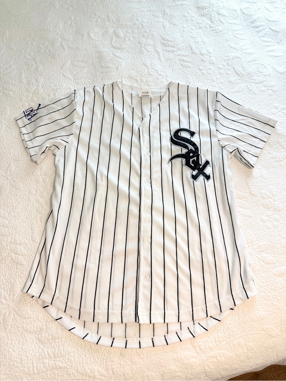 Chicago White Sox MLB Baseball Jersey Boys Youth XL Pinstripe Embroidered logo